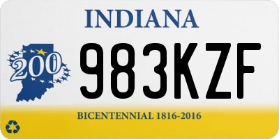 IN license plate 983KZF