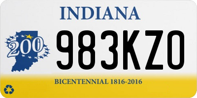 IN license plate 983KZO