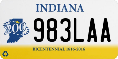 IN license plate 983LAA