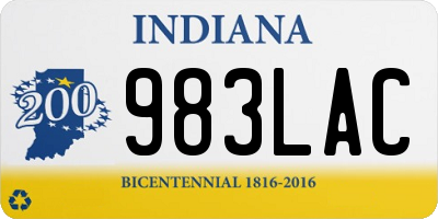 IN license plate 983LAC