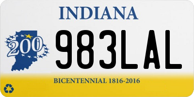 IN license plate 983LAL