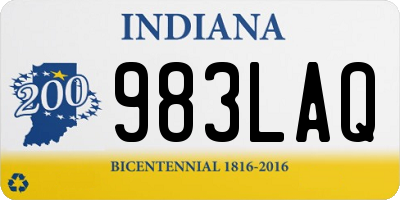 IN license plate 983LAQ