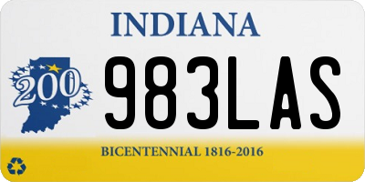 IN license plate 983LAS