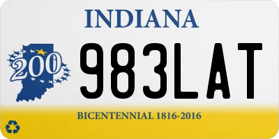 IN license plate 983LAT