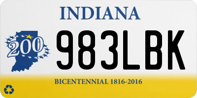 IN license plate 983LBK