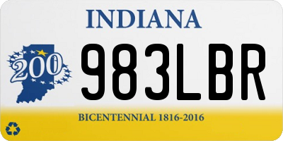 IN license plate 983LBR