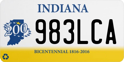 IN license plate 983LCA