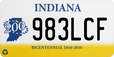 IN license plate 983LCF
