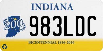 IN license plate 983LDC