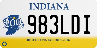 IN license plate 983LDI