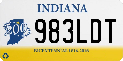 IN license plate 983LDT