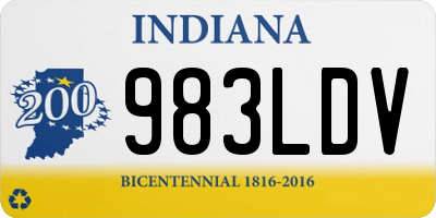 IN license plate 983LDV