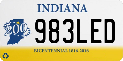 IN license plate 983LED