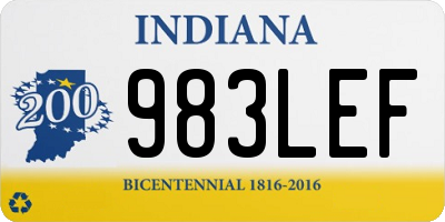 IN license plate 983LEF