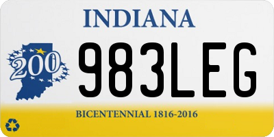 IN license plate 983LEG