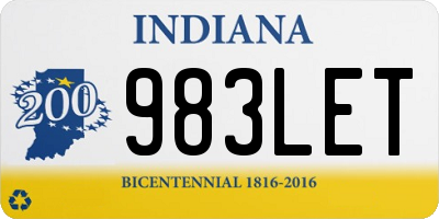 IN license plate 983LET
