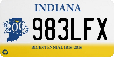 IN license plate 983LFX