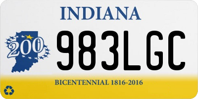 IN license plate 983LGC