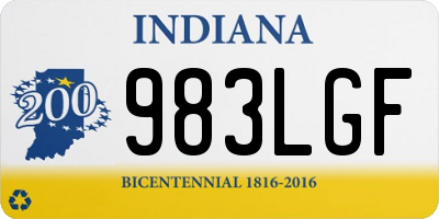 IN license plate 983LGF