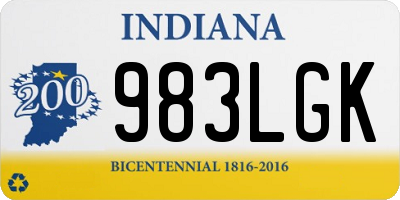 IN license plate 983LGK