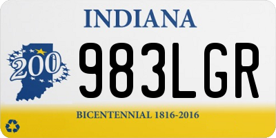 IN license plate 983LGR