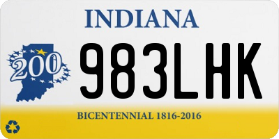 IN license plate 983LHK