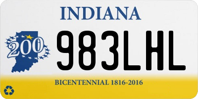IN license plate 983LHL