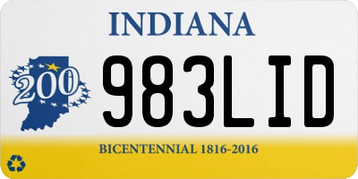 IN license plate 983LID