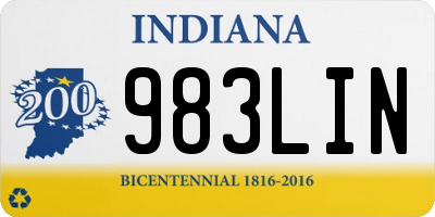 IN license plate 983LIN