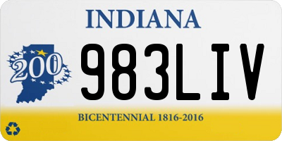 IN license plate 983LIV