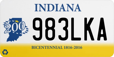 IN license plate 983LKA