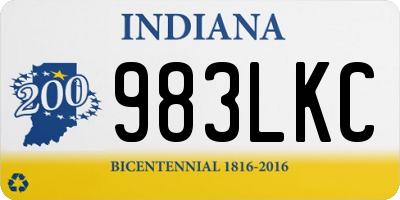 IN license plate 983LKC