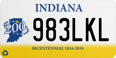 IN license plate 983LKL
