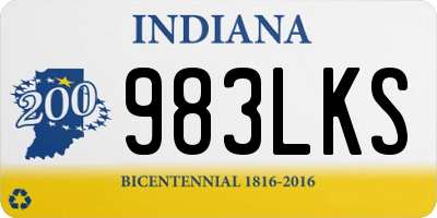 IN license plate 983LKS