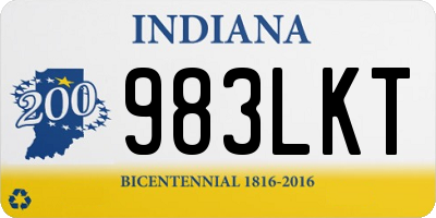 IN license plate 983LKT