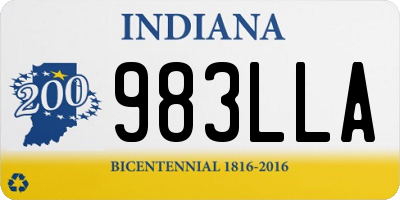 IN license plate 983LLA