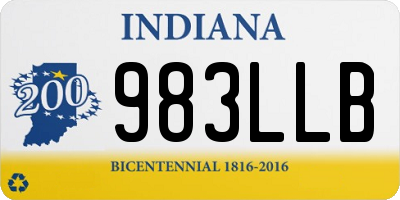 IN license plate 983LLB