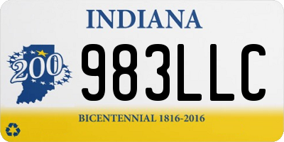 IN license plate 983LLC