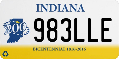 IN license plate 983LLE