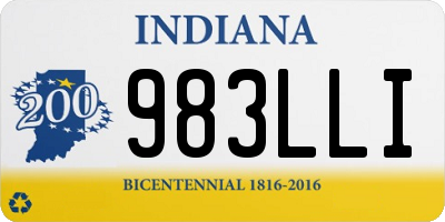 IN license plate 983LLI