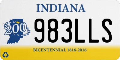 IN license plate 983LLS