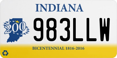 IN license plate 983LLW