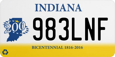 IN license plate 983LNF