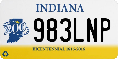 IN license plate 983LNP