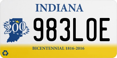 IN license plate 983LOE