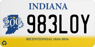 IN license plate 983LOY