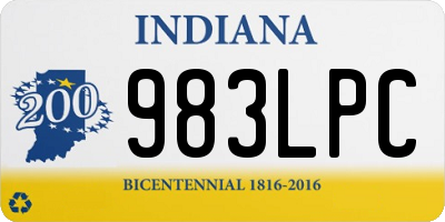 IN license plate 983LPC