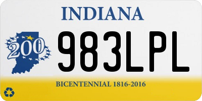 IN license plate 983LPL