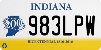 IN license plate 983LPW