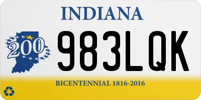 IN license plate 983LQK
